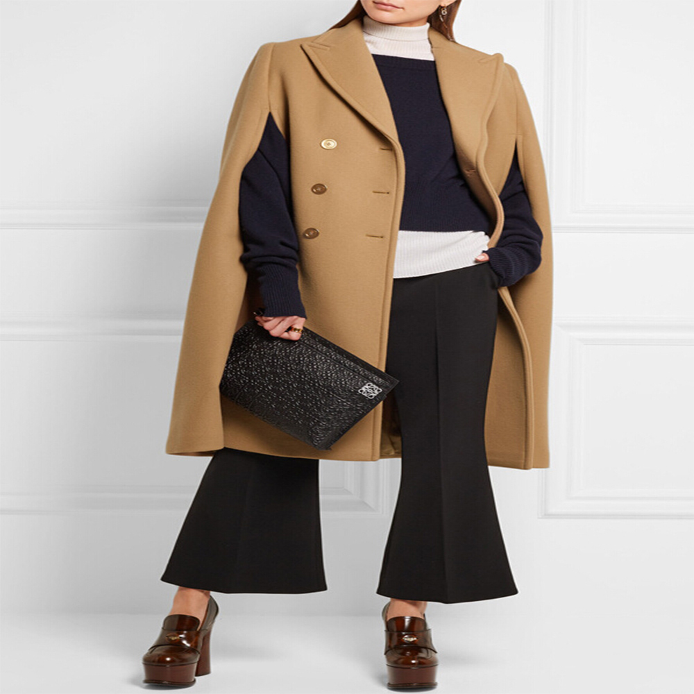 Winter new European and American British suit collar double Breasted medium long double-sided fur coat retro cloak cloak coat, Champagne
Winter new European and American British suit collar double Breasted medium long double-sided fur coat retro cloak cloak coat, Champagne