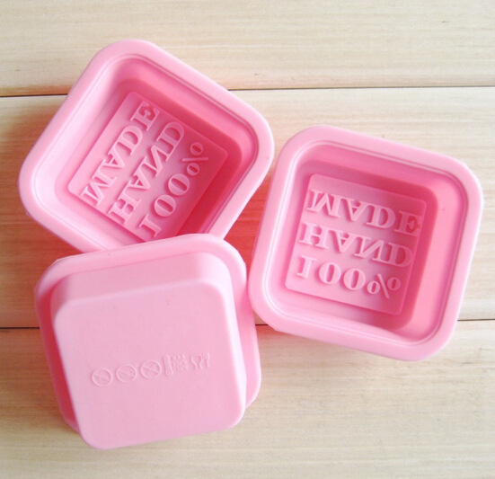 100% hand made design Silicone soap mold 3D Square Shape DIY Cake Muffin Mold Cupcake Pan Reusable Non-stick silicone mould