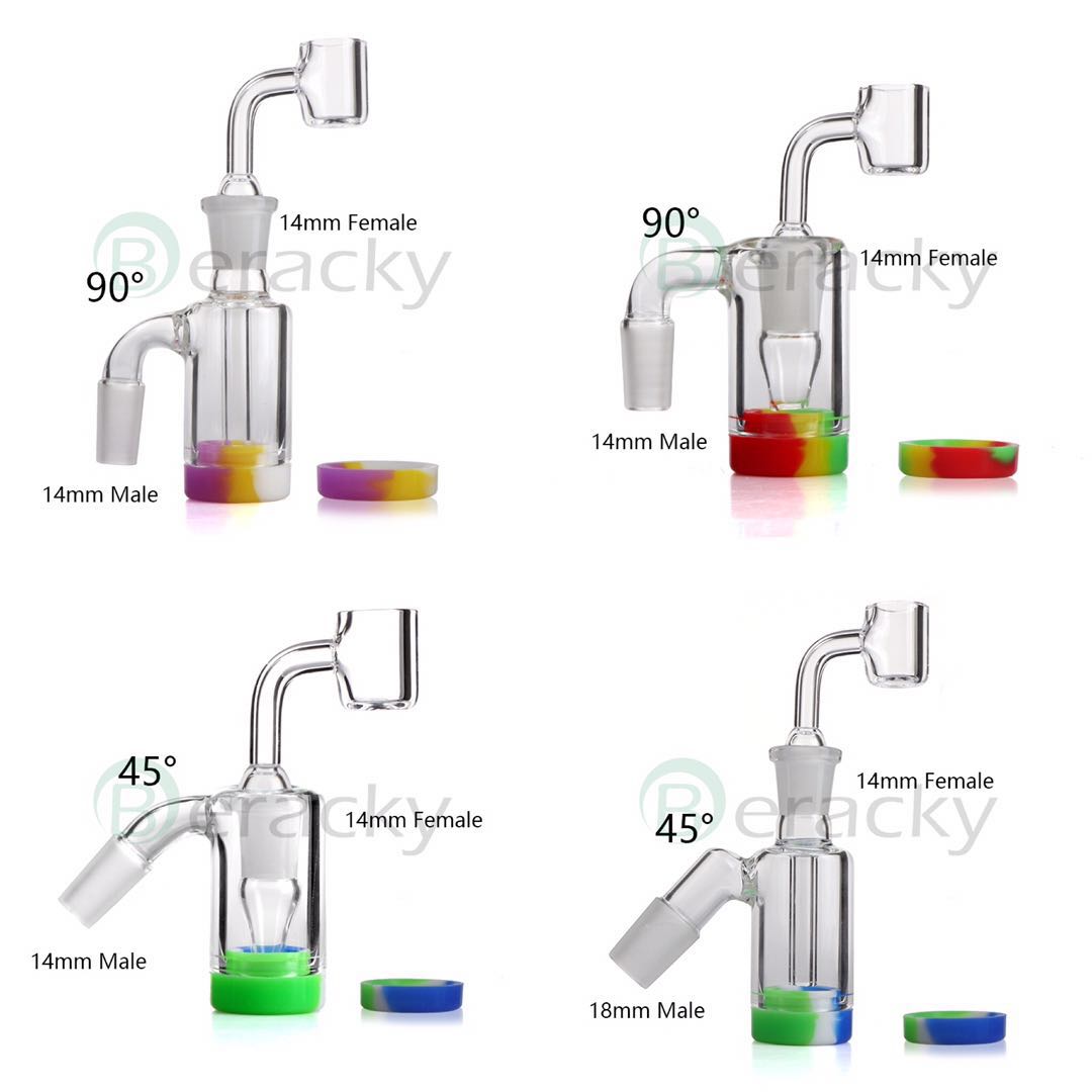 New 14mm 18mm Male Female Glass Ash Catcher With 10ML Silicone Container Reclaimer 4mm Quartz Banger For Glass Water Bongs Dab Oil Rigs
New 14mm 18mm Male Female Glass Ash Catcher With 10ML Silicone Container Reclaimer 4mm Quartz Banger For Glass Water Bongs Dab Oil Rigs