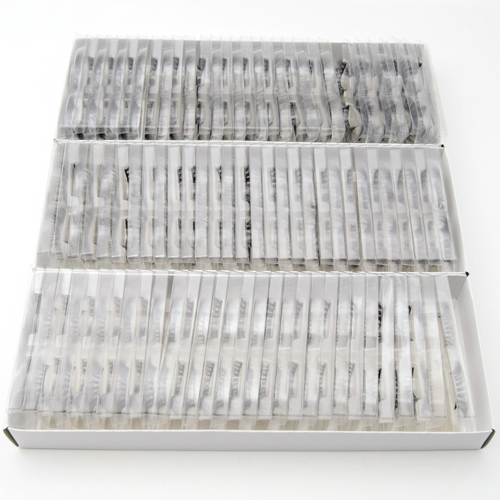 3D Mink Lashes With Tray No Box 30 Pairs Pack Hand Made Full Strip Lashes Mink False Eyelashes Makeup Eyelashes Cilios