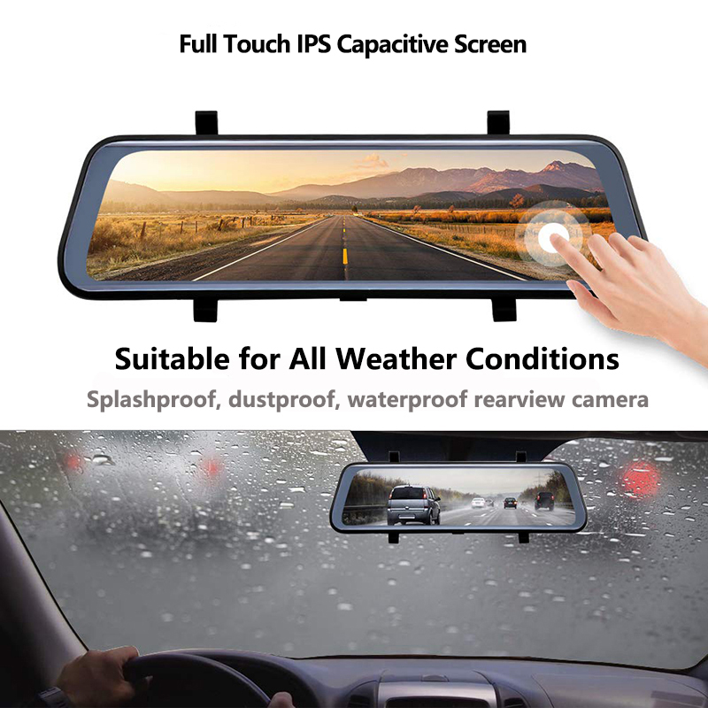 4G ADAS Car DVR 10 inch Android Wifi Full Stream Media Rear View Mirror 2G+32GB Flash Memory With GPS HD 1080P Car Dual Lens Video Recorder