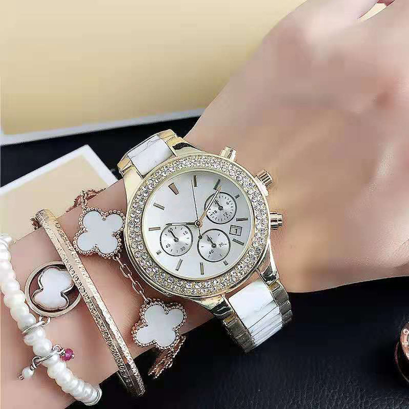 Fashion M design Brand Watches women's Girl crystal style Metal steel band Quartz wrist Watch M78, Mko brown
Fashion M design Brand Watches women's Girl crystal style Metal steel band Quartz wrist Watch M78, Mko brown