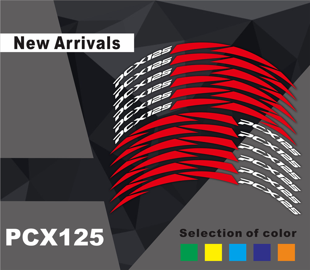 New tire modification motorcycle stickers auto parts wheel film personality border reflective decals for HONDA pcx 125 2018-2019, Red
New tire modification motorcycle stickers auto parts wheel film personality border reflective decals for HONDA pcx 125 2018-2019, Red