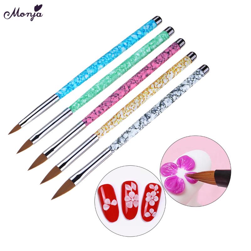 Monja Kolinsky Nail Art Acrylic Liquid Powder Carving Brush Marble Pattern Handle Nail Painting Flower Drawing Pen Manicure Tool 
Monja Kolinsky Nail Art Acrylic Liquid Powder Carving Brush Marble Pattern Handle Nail Painting Flower Drawing Pen Manicure Tool