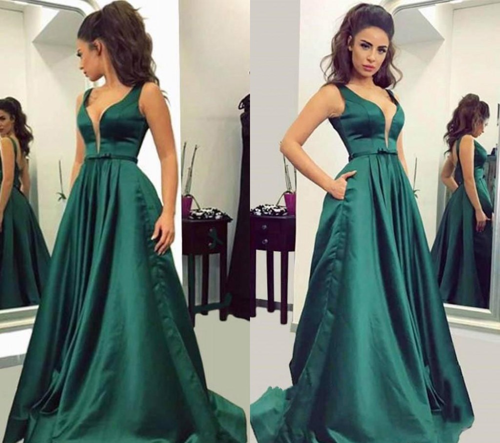 Special price Emerald Green Muslim Evening Dresses bow belt 2019 A-Line V-Neck Satin Dubai Saudi Arabic Backless Long Evening Gown Simple, Fuchsia
Special price Emerald Green Muslim Evening Dresses bow belt 2019 A-Line V-Neck Satin Dubai Saudi Arabic Backless Long Evening Gown Simple, Fuchsia
