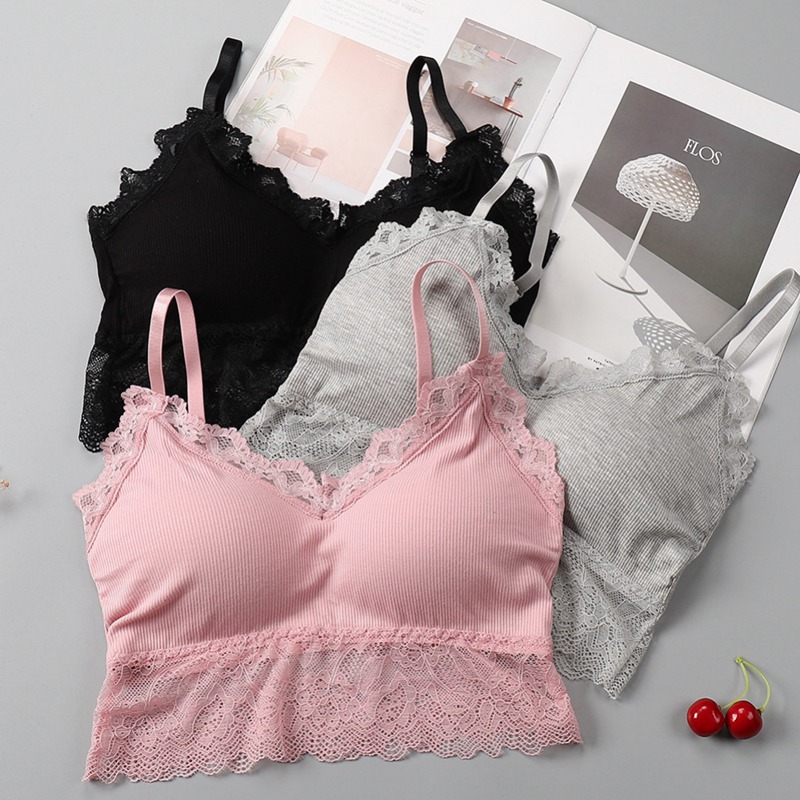 Summer Women Bra Tops Summer V-Neck Underwear Tanks with Lace Sexy Lingerie Push Up Wireless Seamless Padded Camis Tops, Burgundy
Summer Women Bra Tops Summer V-Neck Underwear Tanks with Lace Sexy Lingerie Push Up Wireless Seamless Padded Camis Tops, Burgundy