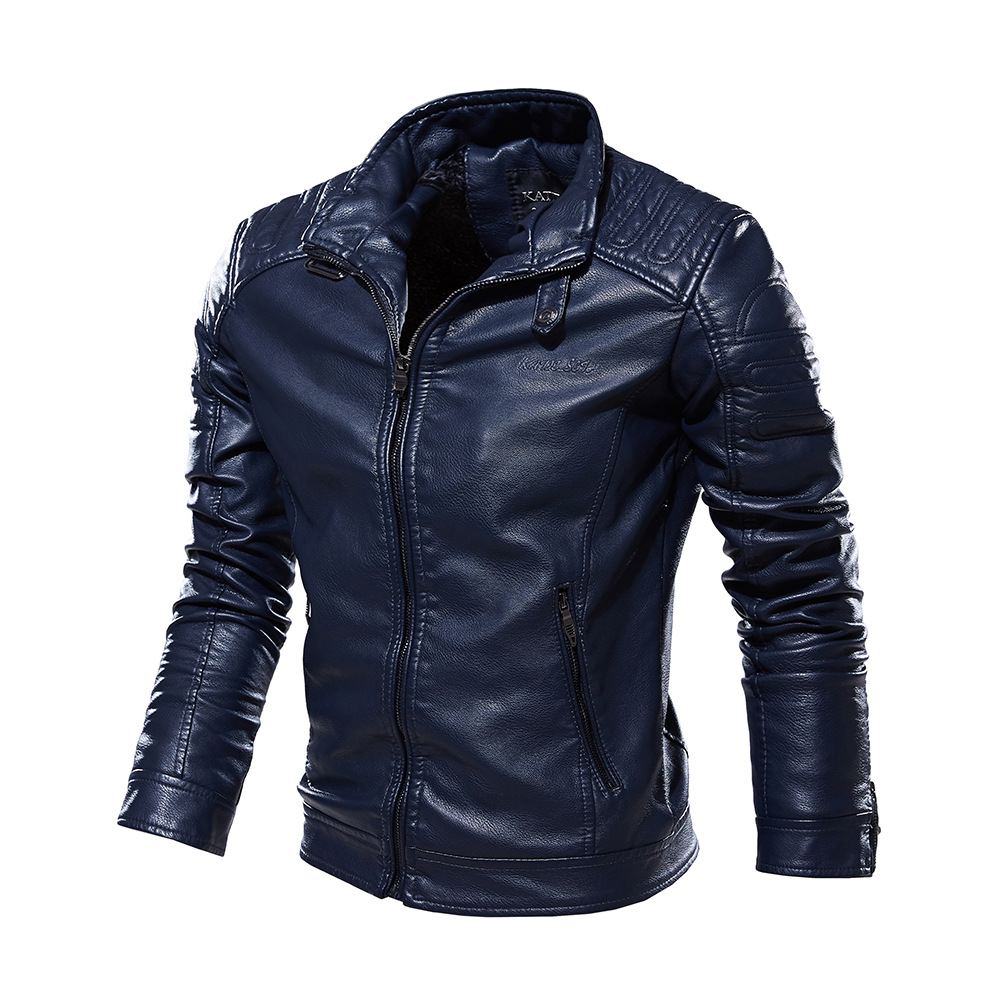 New Men's Autumn Winter High Quality Fashion Coat Leather Jacket Motorcycle Business Casual Jackets For Men Black Warm Overcoat, Blue
New Men's Autumn Winter High Quality Fashion Coat Leather Jacket Motorcycle Business Casual Jackets For Men Black Warm Overcoat, Blue