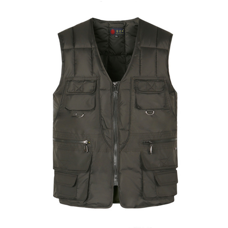Multi Pocket Cotton Vest for Men Winter Padded Casual Thick Warm Photographer Sleeveless Outerwear Jacket with Many Pockets Male, Gray vest
Multi Pocket Cotton Vest for Men Winter Padded Casual Thick Warm Photographer Sleeveless Outerwear Jacket with Many Pockets Male, Gray vest