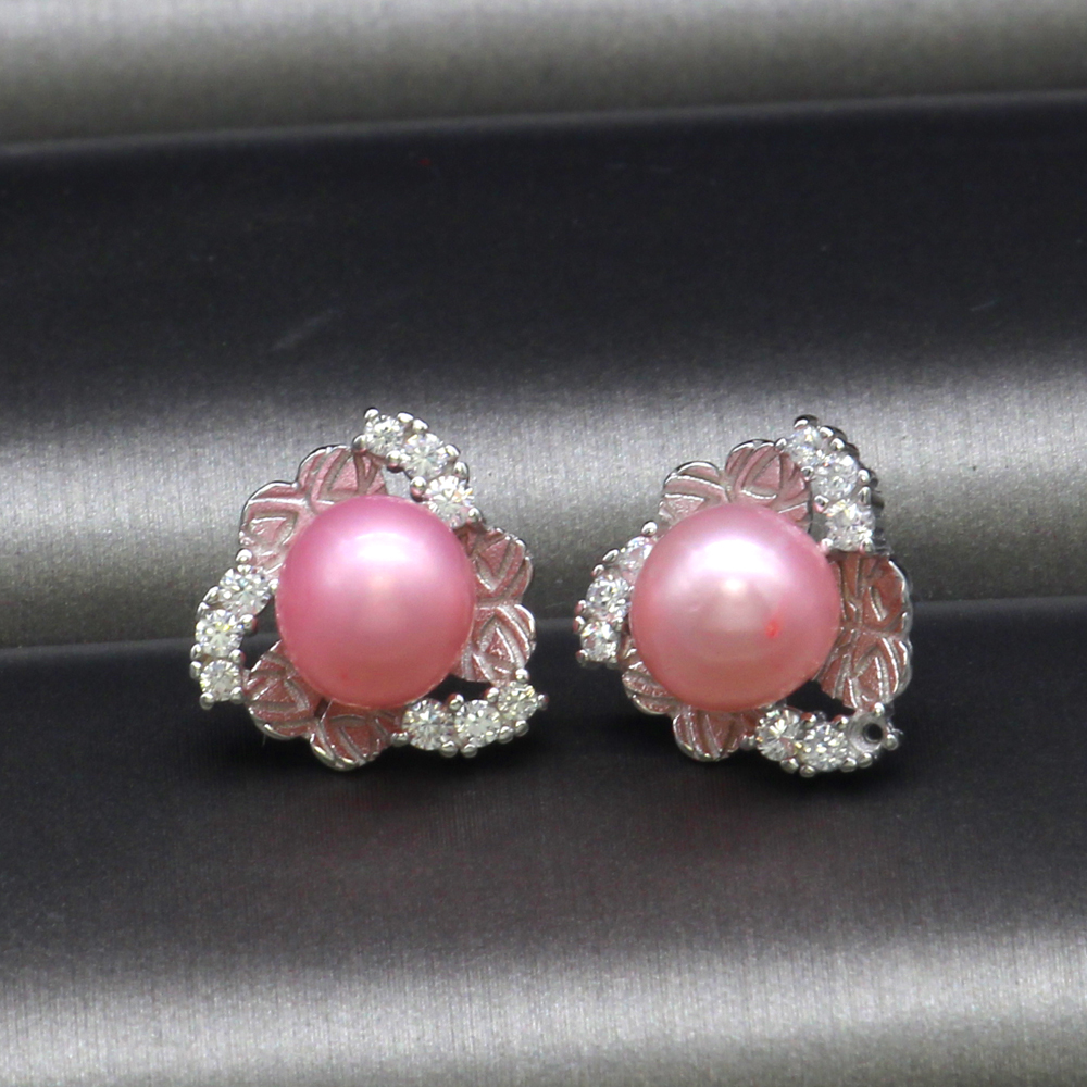 925 sterling silver pearl ear stud earring freshwater round dyed pearl with silver empty bracket diy handmade earrings, Golden
925 sterling silver pearl ear stud earring freshwater round dyed pearl with silver empty bracket diy handmade earrings, Golden