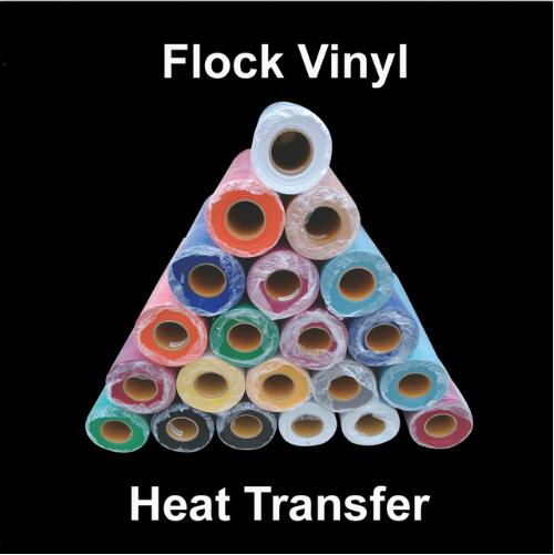 1 sheet 10&quot;x20&quot;/25cmx50cm Decorative Stickers Flock Heat Transfer Vinyl Flocking T-shirt Iron On HTV Printing SALE! от DHgate WW