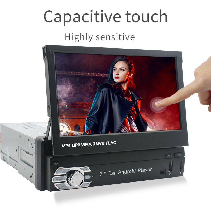 7 Inch 1 Din Telescopic Screen Car GPS Navigator Android 91 Radio Allinone Big Screen Navigation Palm Car Full Touch