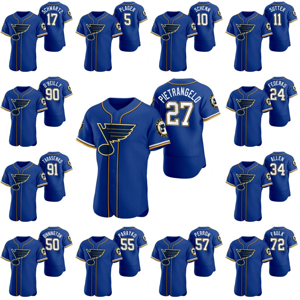 27 Alex Pietrangelo St. Louis Blues 2020 Hockey X Baseball Crossover Jerseys Ryan O'reilly Vladimir Tarasenko Binnington David Perron Steen, Black;red
27 Alex Pietrangelo St. Louis Blues 2020 Hockey X Baseball Crossover Jerseys Ryan O'reilly Vladimir Tarasenko Binnington David Perron Steen, Black;red