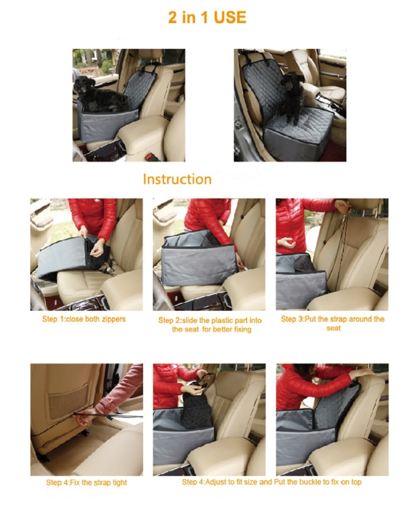 New Waterproof Bag Car Carrier Storage Bag Booster Seat Cover for Travel 2 In 1 Carrier Bucket Basket