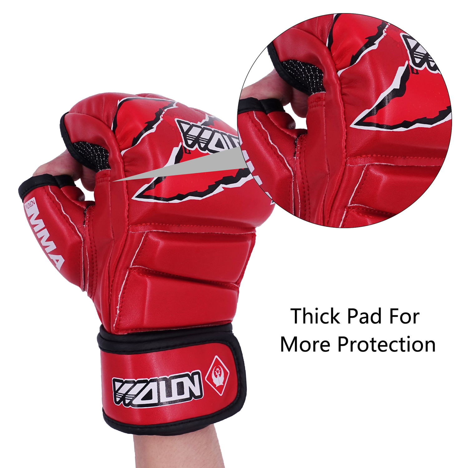 MMA Kick Boxing Gloves Mitts Fight Punch Mitts PU Leather Training Gloves Muay Thai Kickboxing Gloves for Sanda Karate Sandbag T191226