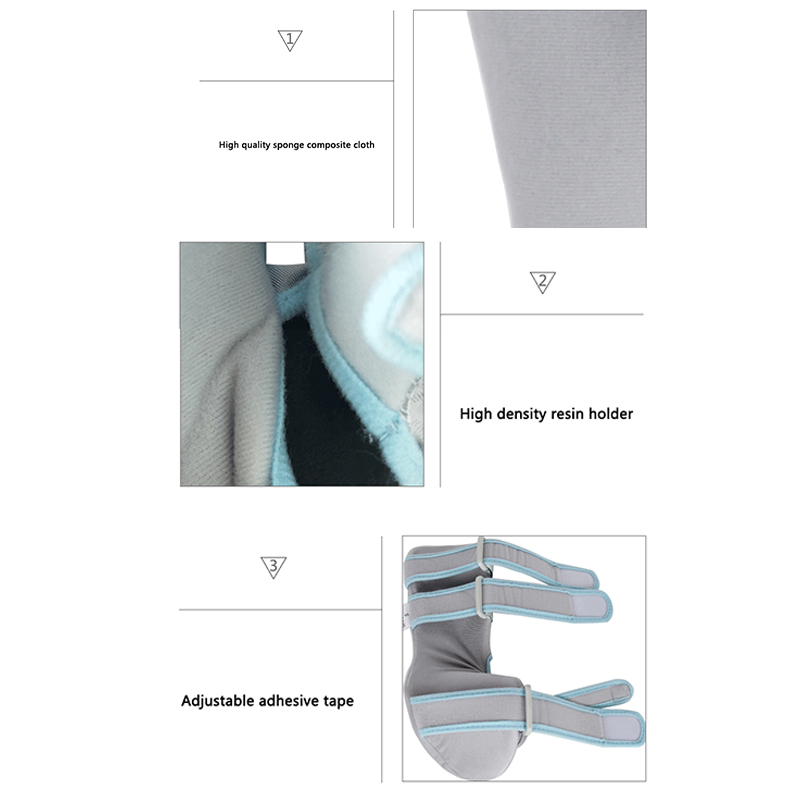 Resting Functional Fracture Resin Sticker Hand Wrist Splint Corrector Finger Immobilizer Grey Adjustable Rehabilitation Fixed