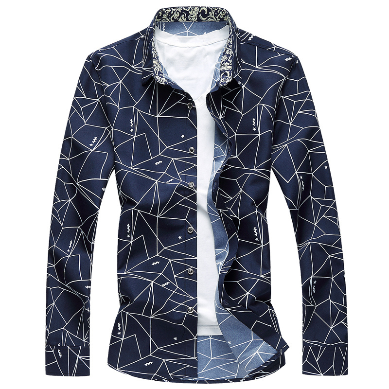 Dress Shirt Mannen 2019 Herfst Button Down Geometrische Printing Lange Mouwen Casual Shirts Plus Size Camisa Sociale Masculina, Blue
Dress Shirt Mannen 2019 Herfst Button Down Geometrische Printing Lange Mouwen Casual Shirts Plus Size Camisa Sociale Masculina, Blue
