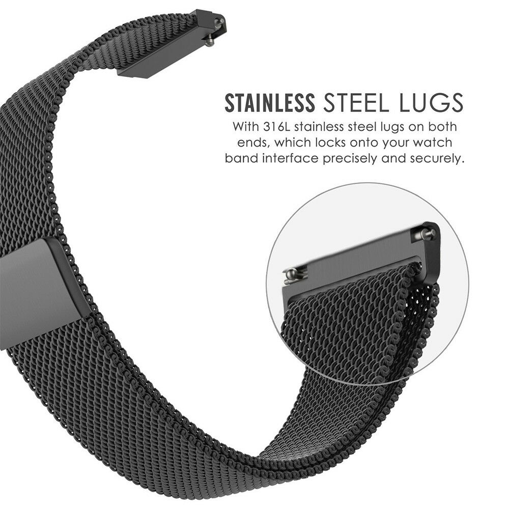 For Samsung Galaxy 42mm 46mm Watch Band Loop ese Strap Stainless Steel Quick Release Pins Gear S3 S2 22mm 20mm free shipping