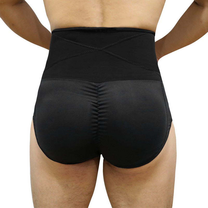 Men High Waisted Tummy Control Brief Panties Slimming Body Shaper Shorts Butt Lifter Shapewear Fitness Shaping Underwear Plus Size S-6XL