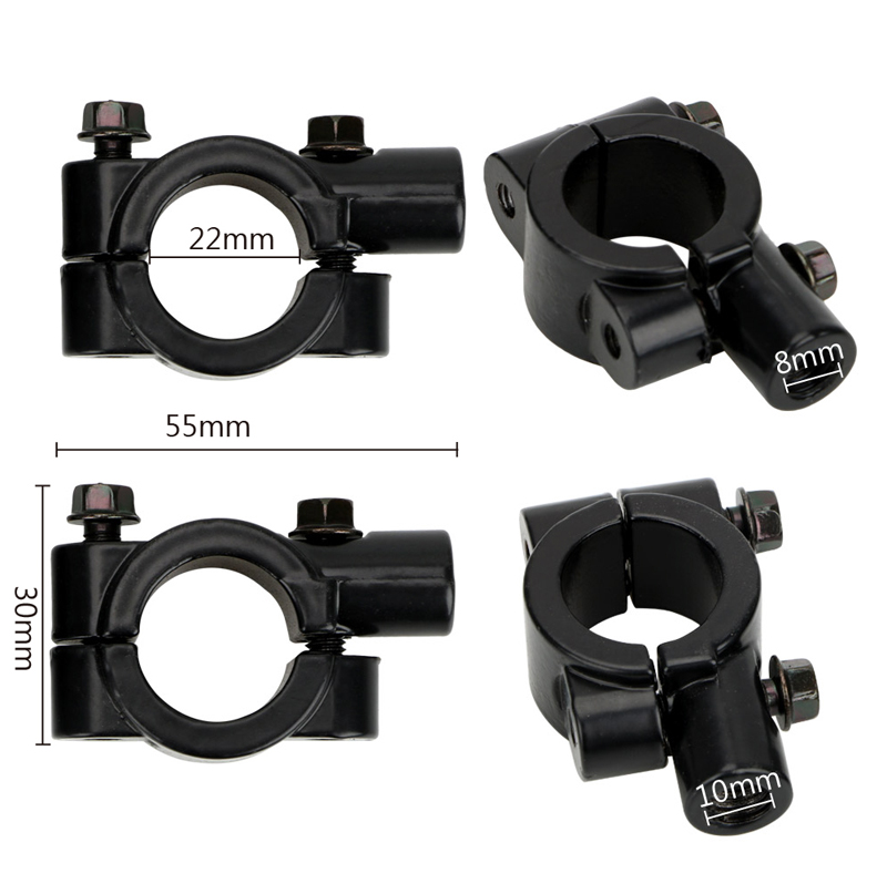 Motorcycle 7/8" Handle Bar Mirror Mount Moto Accessories 8mm 10mm Rearview Mirrors Mounts Holder Clamp Adaptor Universal
