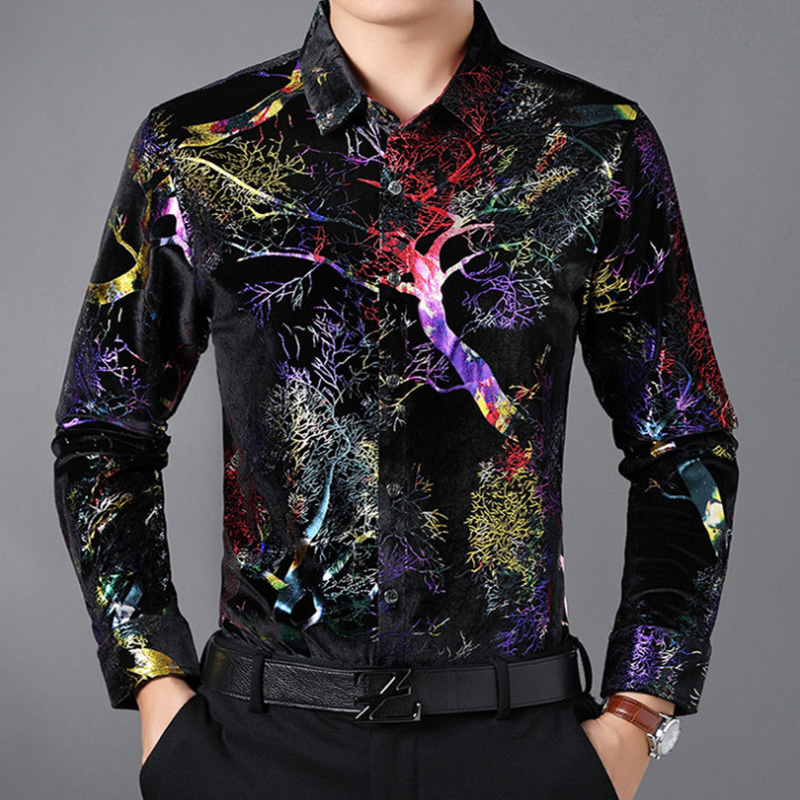 New Luxury Gold Velvet Men's Shirts Casual Print Long Sleeve Shirt Men Shiny Tuxedo Shirts camisa masculina, Purple
New Luxury Gold Velvet Men's Shirts Casual Print Long Sleeve Shirt Men Shiny Tuxedo Shirts camisa masculina, Purple