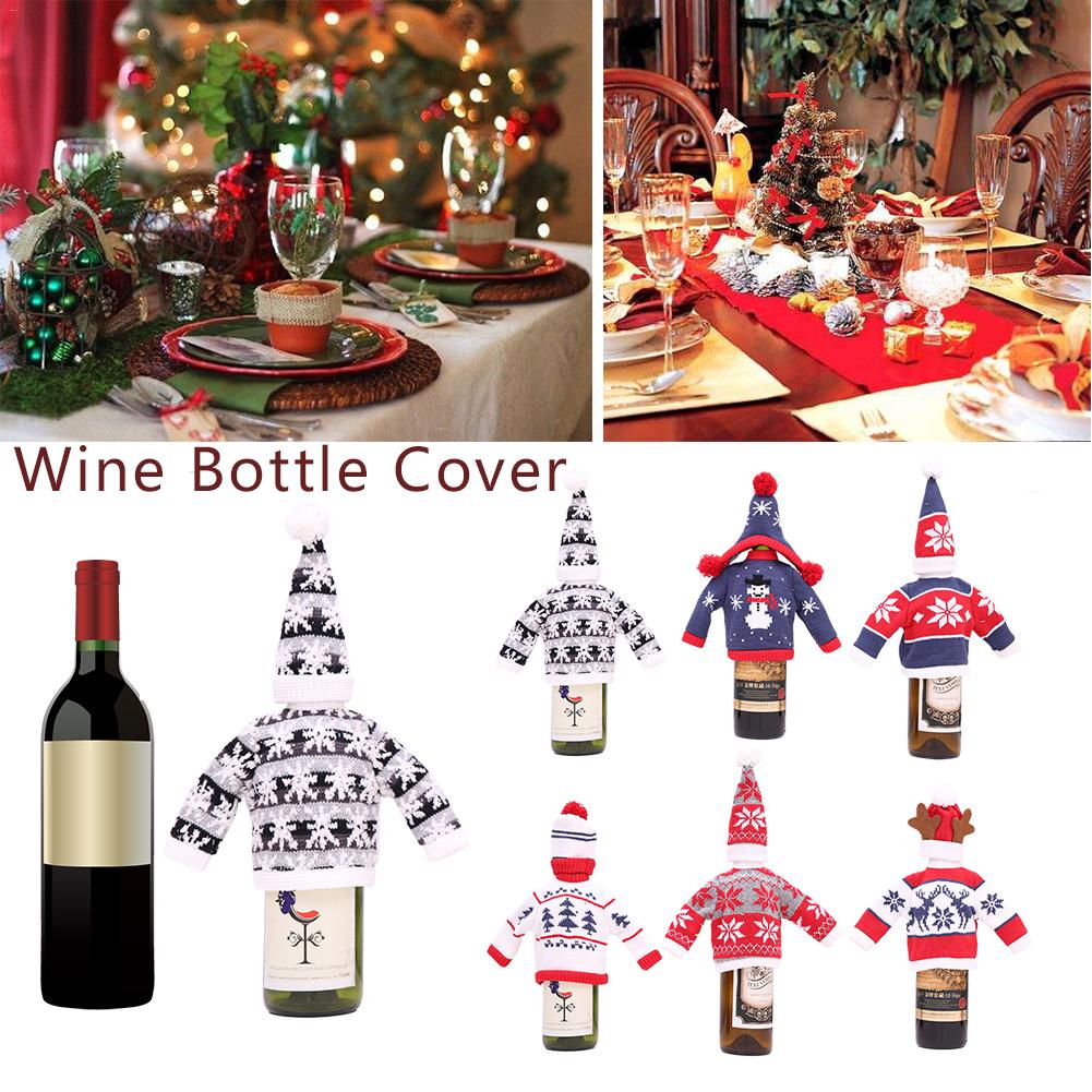 Knitted Red Wine Bottle Cover Bags Decoration Home Party Santa Claus Christmas Packaging Christmas Merry Decoration
Knitted Red Wine Bottle Cover Bags Decoration Home Party Santa Claus Christmas Packaging Christmas Merry Decoration