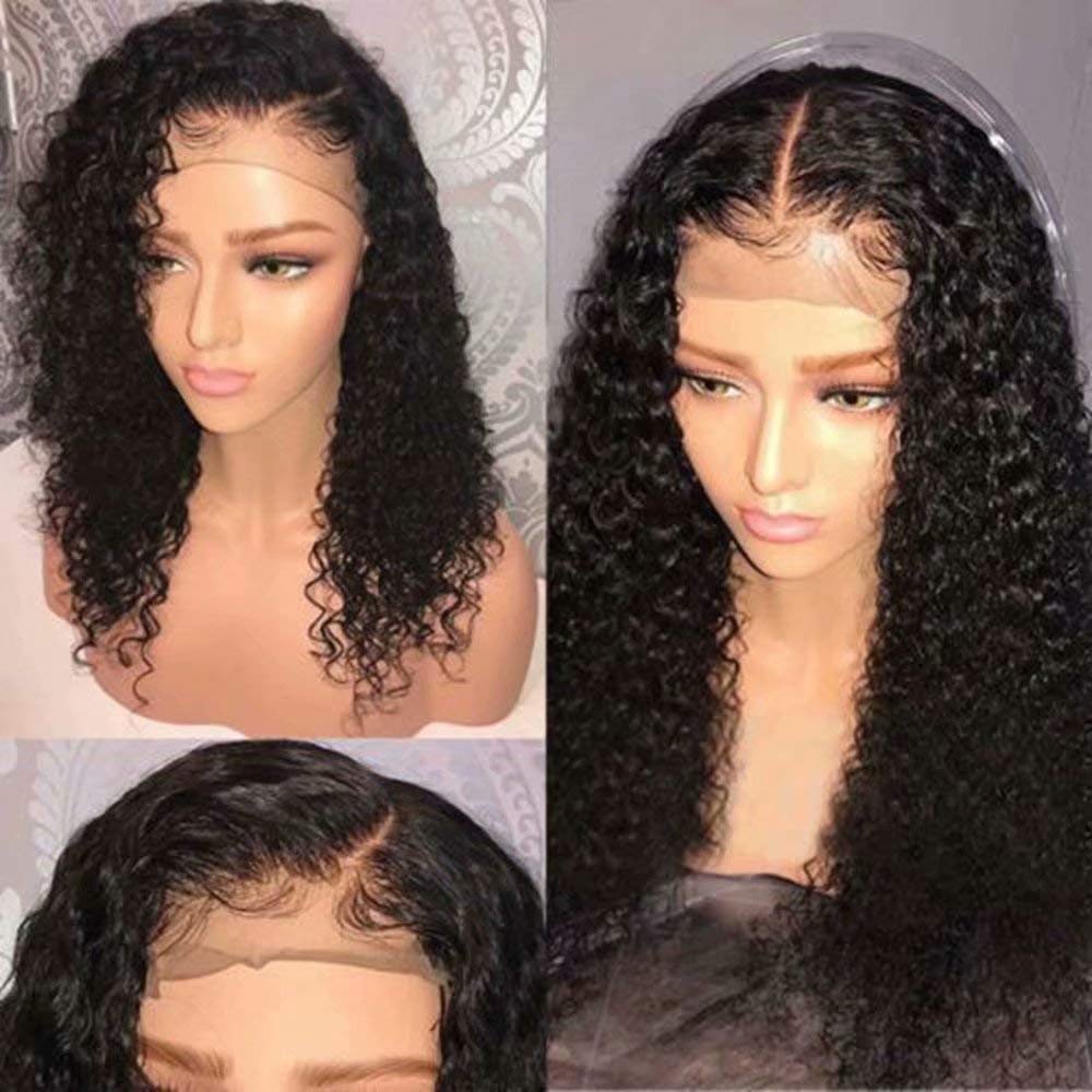 Mongolian Kinky Curly Wigs For Women human Lace Closure 360 Front Hair 13X4 Frontal Wig