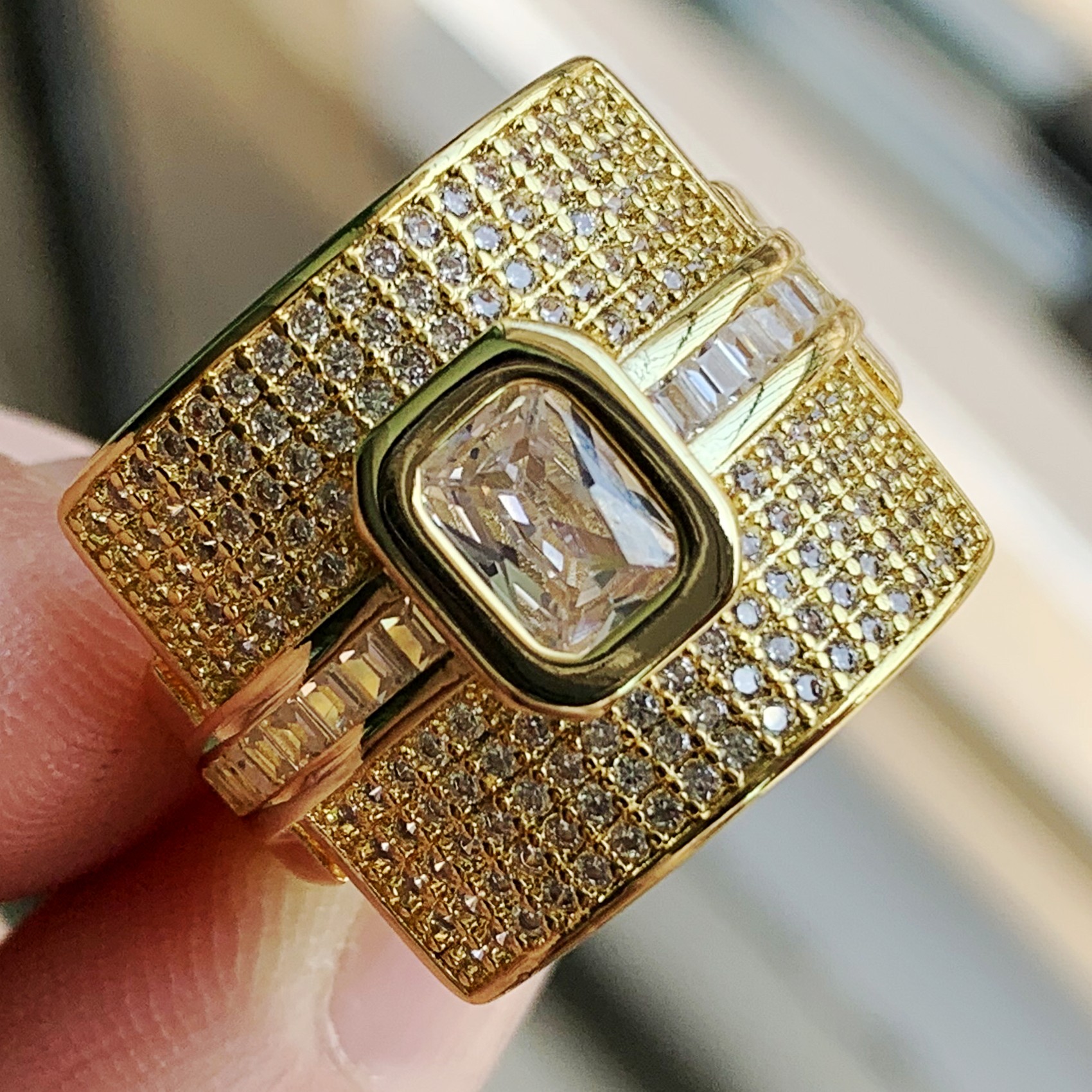 Victoria Wieck Luxury Jewelry 925 Sterling Silver Priincess Cut Multi Topaz CZ Diamond Gemstones Party Women Wedding Stackable Ring Gift