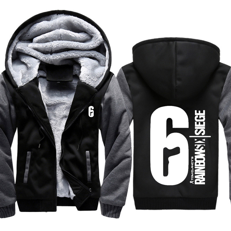 Rainbow Six Siege Hoodies Mens Winter High Quality Casual Super Warm Thicken Fleece Zipper Sweatshirt Coat plus size Masculino, 805
Rainbow Six Siege Hoodies Mens Winter High Quality Casual Super Warm Thicken Fleece Zipper Sweatshirt Coat plus size Masculino, 805