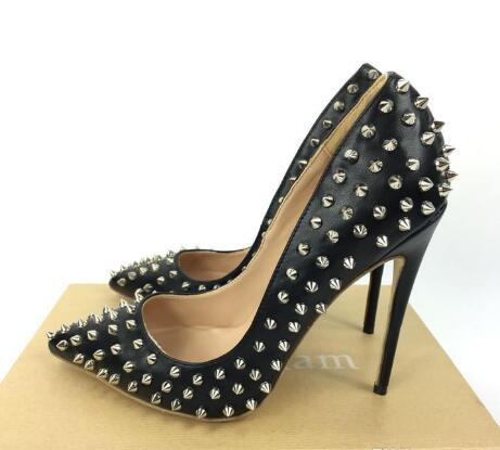 Women 2019 Pumps High Heels shoes red sole rivet Pointed Toe Sexy fine heel wedding shoes fashion high heels shoes 8cm 10 cm 12cm+box, A1
Women 2019 Pumps High Heels shoes red sole rivet Pointed Toe Sexy fine heel wedding shoes fashion high heels shoes 8cm 10 cm 12cm+box, A1