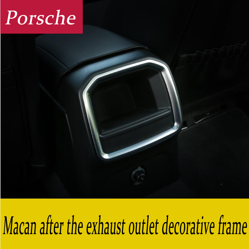 Car Styling sticker Armrest Box Rear Air conditioning outlet frame decoration decal Vents Trim Refit Cover interior 3D For Porsche Macan
Car Styling sticker Armrest Box Rear Air conditioning outlet frame decoration decal Vents Trim Refit Cover interior 3D For Porsche Macan