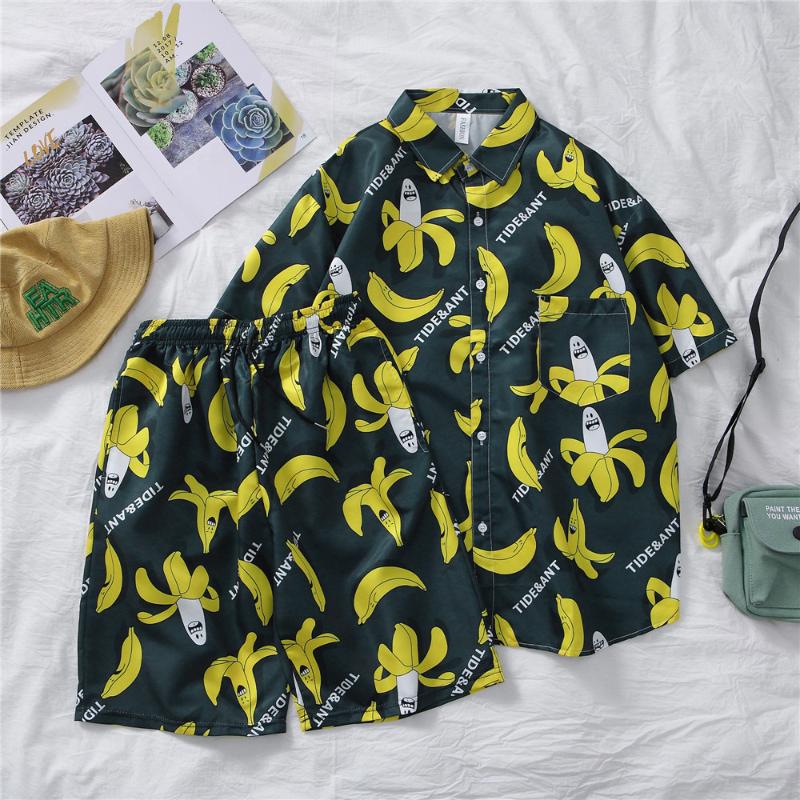 Cartoon Banana Printed Shirts+Shorts Men Set 2020 Summer Short Sleeve Shirts Casual Men Hawaii Sets Tracksuit Plus Size 3XL, As pic
Cartoon Banana Printed Shirts+Shorts Men Set 2020 Summer Short Sleeve Shirts Casual Men Hawaii Sets Tracksuit Plus Size 3XL, As pic