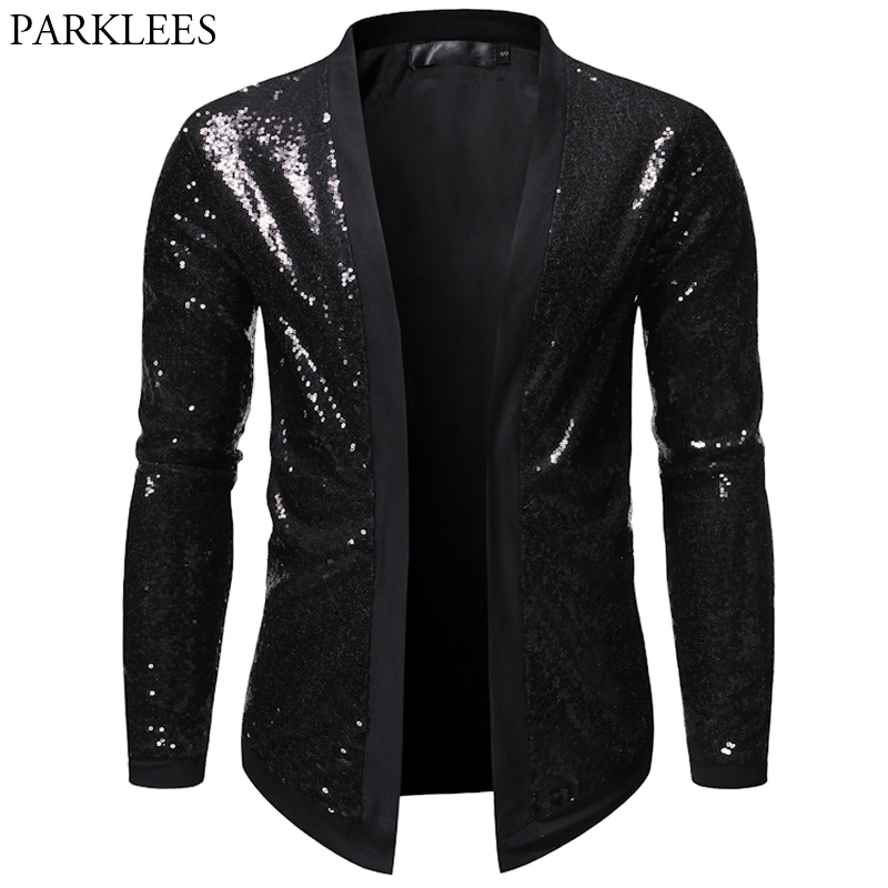 Sequin Bomber Jacket Men Red Shiny Glitter Jackets Men Cardigan Nightclub Dj Show Dance Stage Performance Mens Chaqueta Hombre