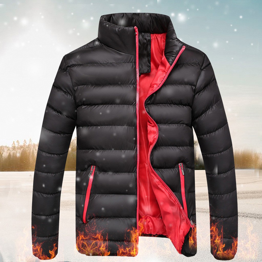 Standing Collar Men Winter Jacket Long Sleeved Zippper Winter Coat Men Thicken Warm Men's Park Casual Clothes abrigo hombre, Dark blue
Standing Collar Men Winter Jacket Long Sleeved Zippper Winter Coat Men Thicken Warm Men's Park Casual Clothes abrigo hombre, Dark blue