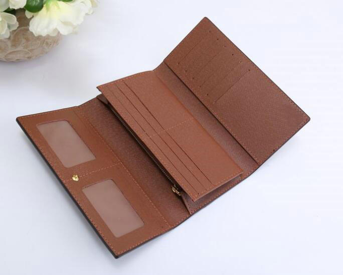 EMILIE WALLET designer Womens Button Long EMILIE Wallet Card Pouch Round Coin Purse Zippy Brown Waterproof Canvas High Quality M60697