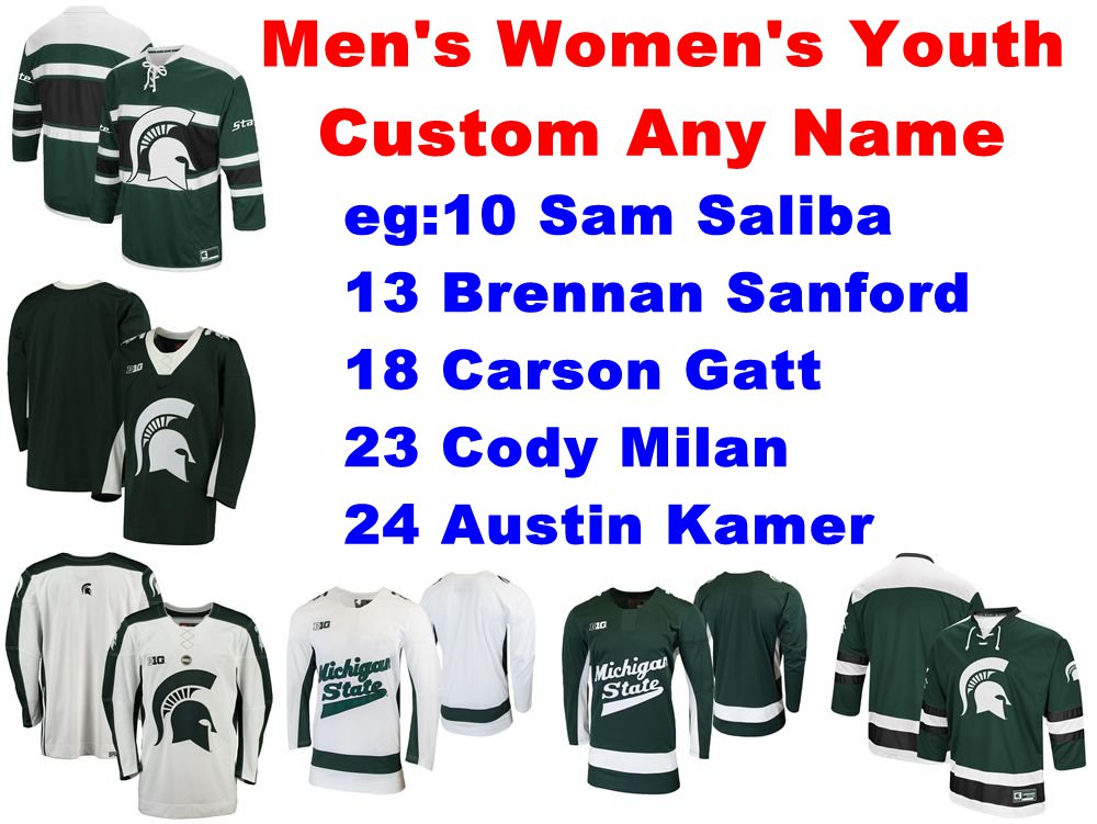 Michigan State Spartans Jerseys Mens Sam Saliba Jersey Brennan Sanford Carson Gatt Cody Milan Austin Kamer College Ice Hockey Jerseys Custom, Womens green white
Michigan State Spartans Jerseys Mens Sam Saliba Jersey Brennan Sanford Carson Gatt Cody Milan Austin Kamer College Ice Hockey Jerseys Custom, Womens green white