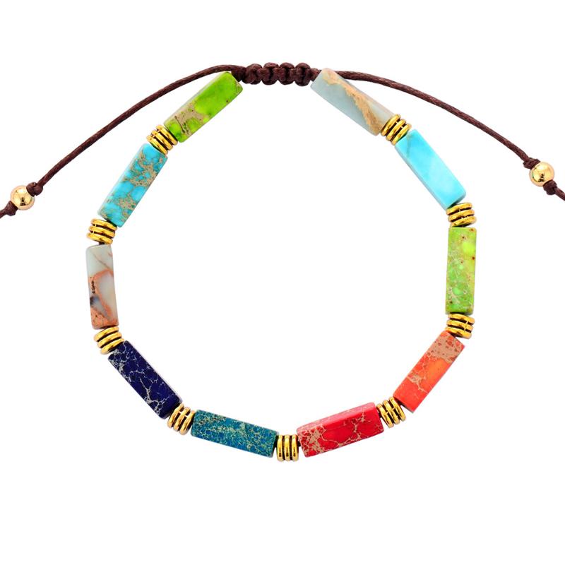 Beaded, Strands 7 Color Chakra Stone Bracelets Japser String Braided Strand Bracelet Friendship Lover Couples Wrap Jewelry Wholesale
Beaded, Strands 7 Color Chakra Stone Bracelets Japser String Braided Strand Bracelet Friendship Lover Couples Wrap Jewelry Wholesale