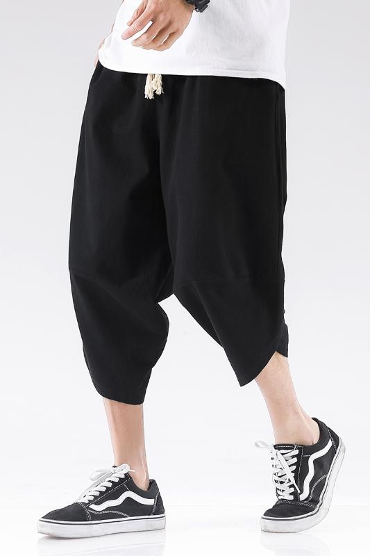 Summer Mens Cross Pants Streetwear Harem Pants Male Loose Chinese Style High Quality Men Casual Fashionable Large Size 5XL