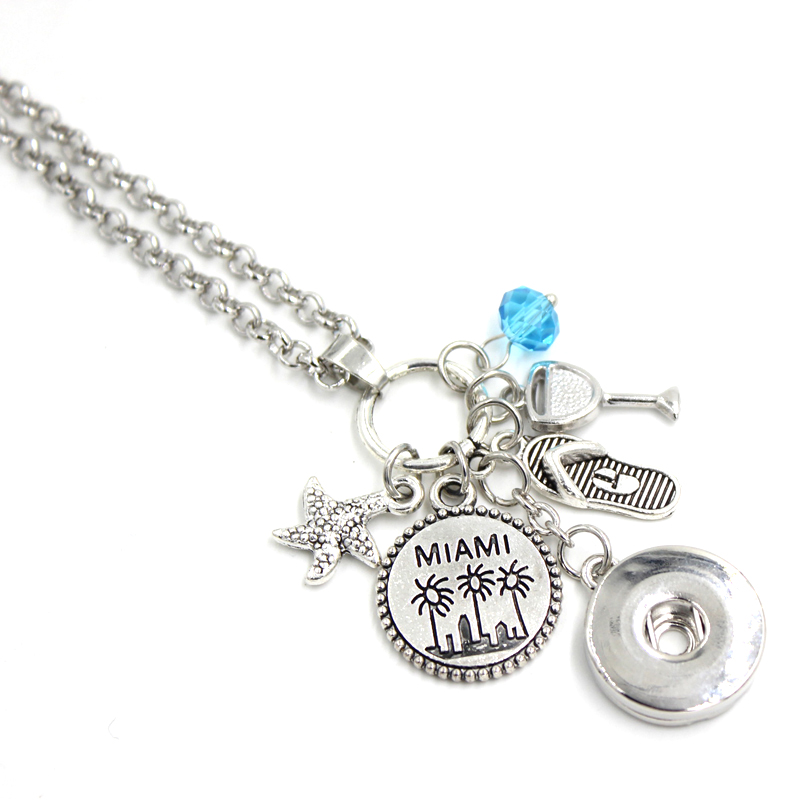 New Arrival Women Jewellery Wholesale Interchangeable Jewelry Tropical Miami Pendant Necklace Beach Flip Flop Necklace Snap Necklace Gift
New Arrival Women Jewellery Wholesale Interchangeable Jewelry Tropical Miami Pendant Necklace Beach Flip Flop Necklace Snap Necklace Gift