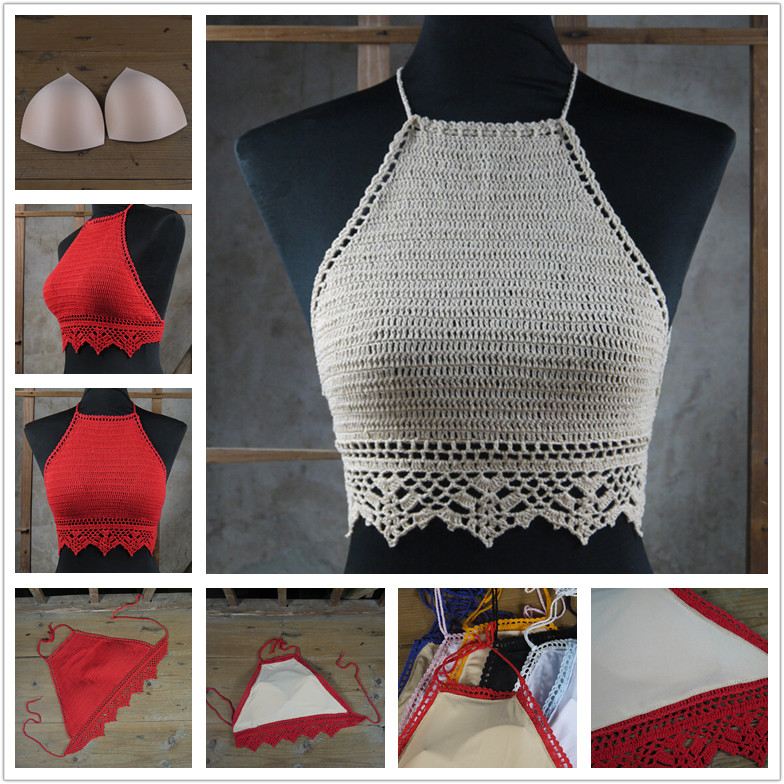 Crochet bikini Top, crochet knitted crop tops swimwear, swimsuits, halter Top, beachwear, Spa Hotel / M / L, Beige
Crochet bikini Top, crochet knitted crop tops swimwear, swimsuits, halter Top, beachwear, Spa Hotel / M / L, Beige