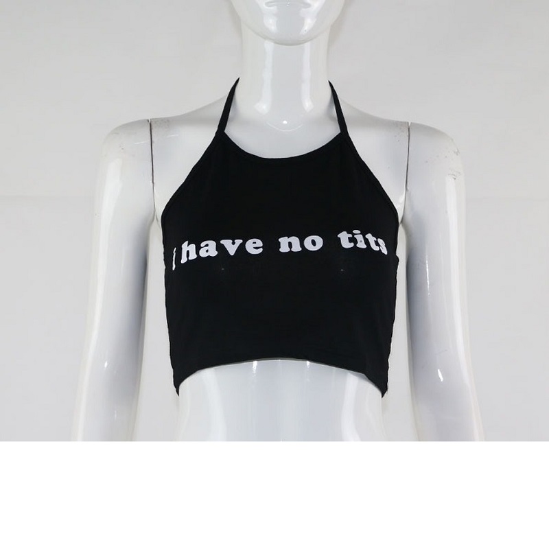 February Brand Designer Sexy Women Camis Cropped Clothes Bra Crop Top Crop Feminino Funny Letter I Have No Tits Strapless Tops 100% Cotton, Black
February Brand Designer Sexy Women Camis Cropped Clothes Bra Crop Top Crop Feminino Funny Letter I Have No Tits Strapless Tops 100% Cotton, Black