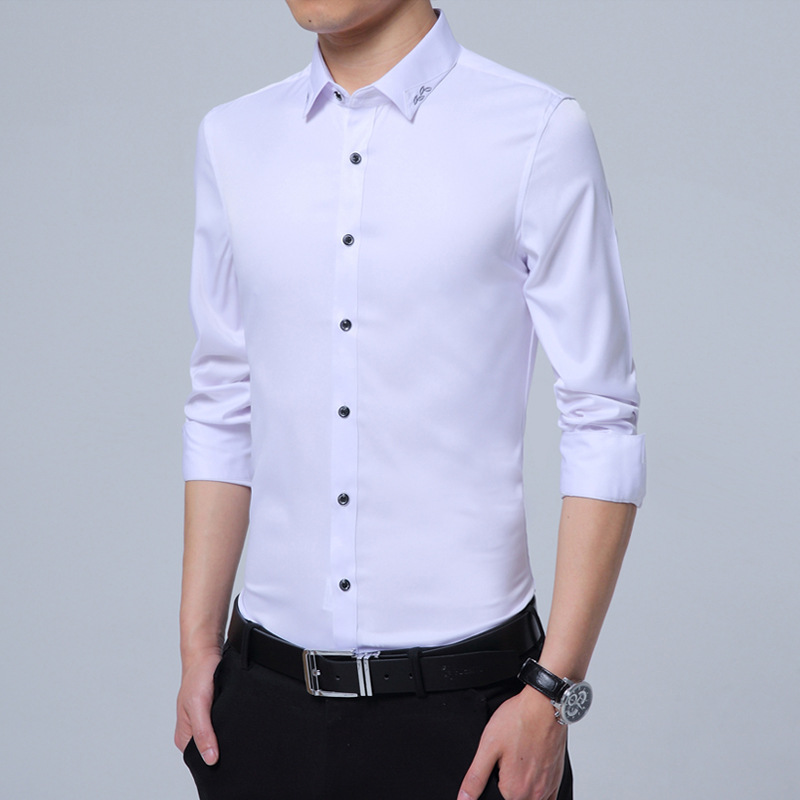 High Quality Elegant Solid Men Dress Shirt Business Shirts Turn Down Collar Long Sleeve Casual Shirt Man Plus Size 4XL 5XL, Blue
High Quality Elegant Solid Men Dress Shirt Business Shirts Turn Down Collar Long Sleeve Casual Shirt Man Plus Size 4XL 5XL, Blue