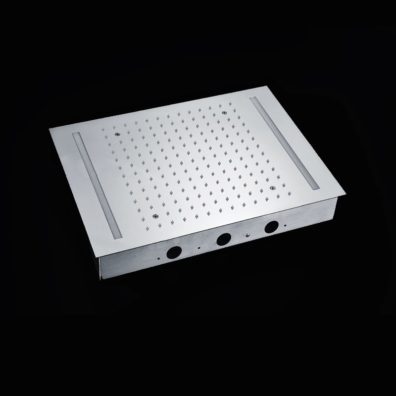 Bathroom LED Shower Head Bathroom Accessories Water Saving Embedded Ceiling Overhead Rain System panel 360x500mm