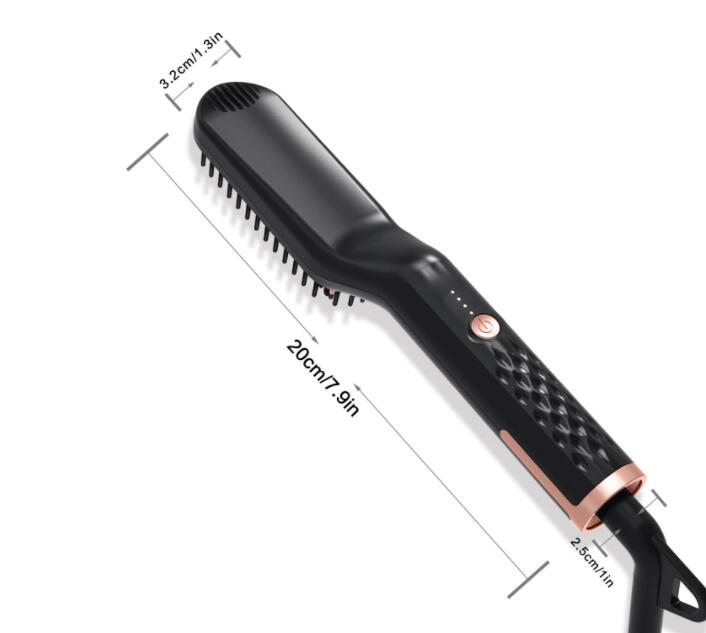 Beard Straightener Hair Straightener Brush Anti Static Ceramic Heating Detangling Faster Straightening Beard Comb For Men