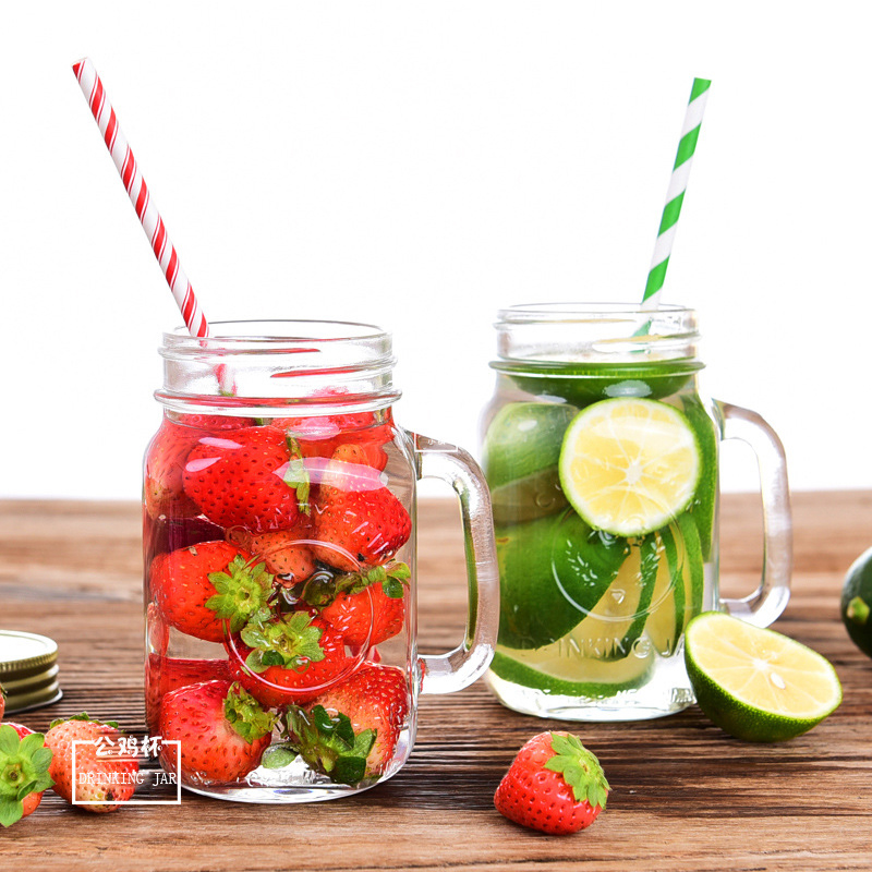 488ml Glass Mason Jar Mug with Lid Summer Ice Cream Fruit Cold Drinking Water Jars Juice Cup Beer Mugs, As pic
488ml Glass Mason Jar Mug with Lid Summer Ice Cream Fruit Cold Drinking Water Jars Juice Cup Beer Mugs, As pic