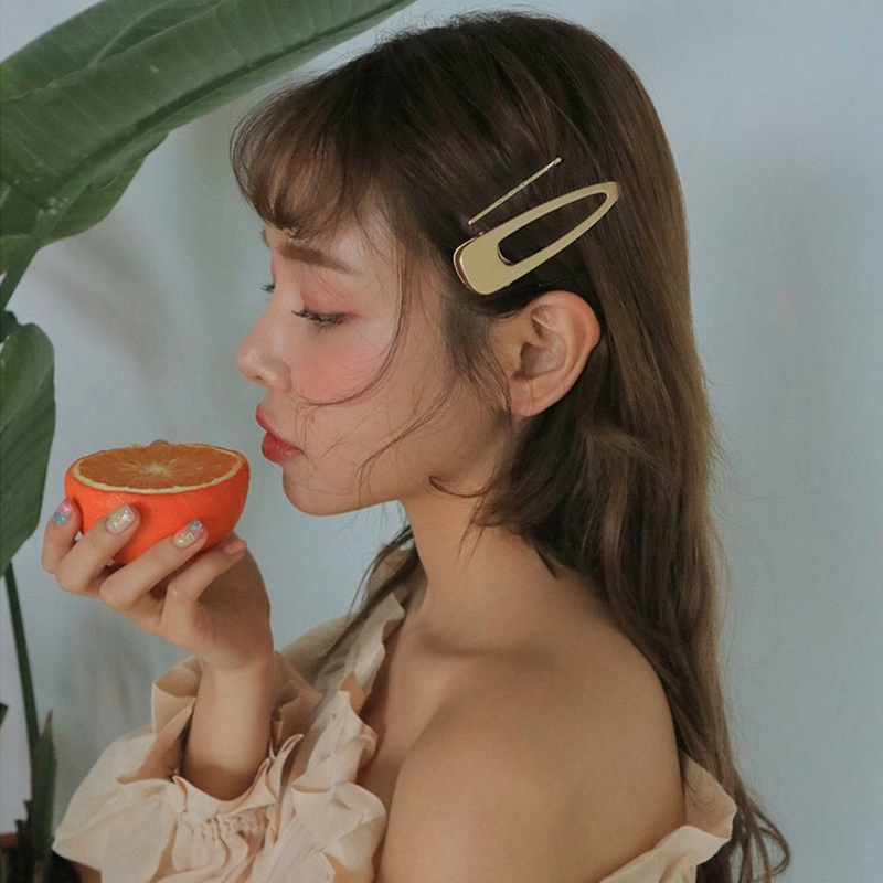 10set / Metal Minimalist Hair Accessories Geometric Irregular Gold Color Hair Clip Imitiation Pearl Hairpin Barrettes Hairgrip