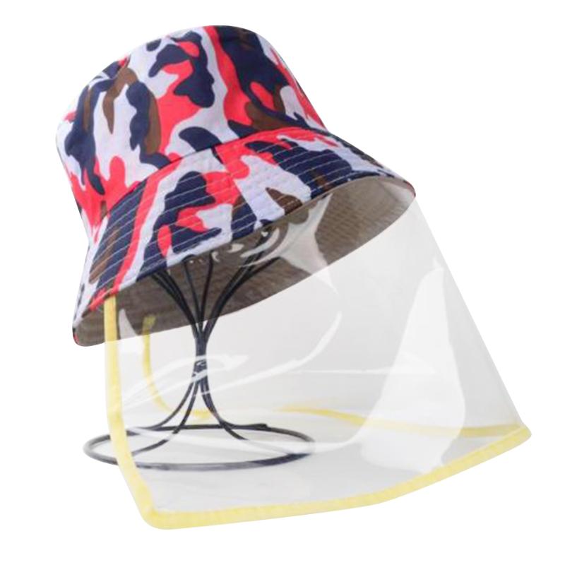 New Anti-fog Anti-spitting Protective Bucket Hat with Transparent Face Cover Sandproof Sun Protection Anti-dust Hat VJ-Drop