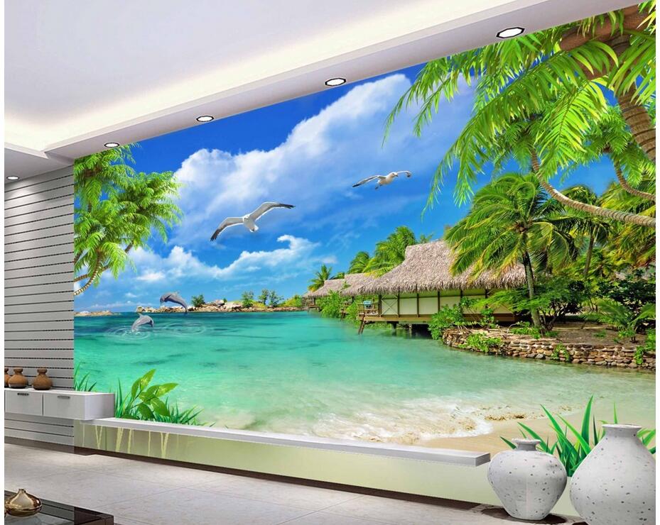 WDBH 3d wallpaper custom photo HD Seaside Coconut Tree Dolphin Seagull Landscape room Home decor 3d wall murals wallpaper for walls 3 d, Non-woven
WDBH 3d wallpaper custom photo HD Seaside Coconut Tree Dolphin Seagull Landscape room Home decor 3d wall murals wallpaper for walls 3 d, Non-woven