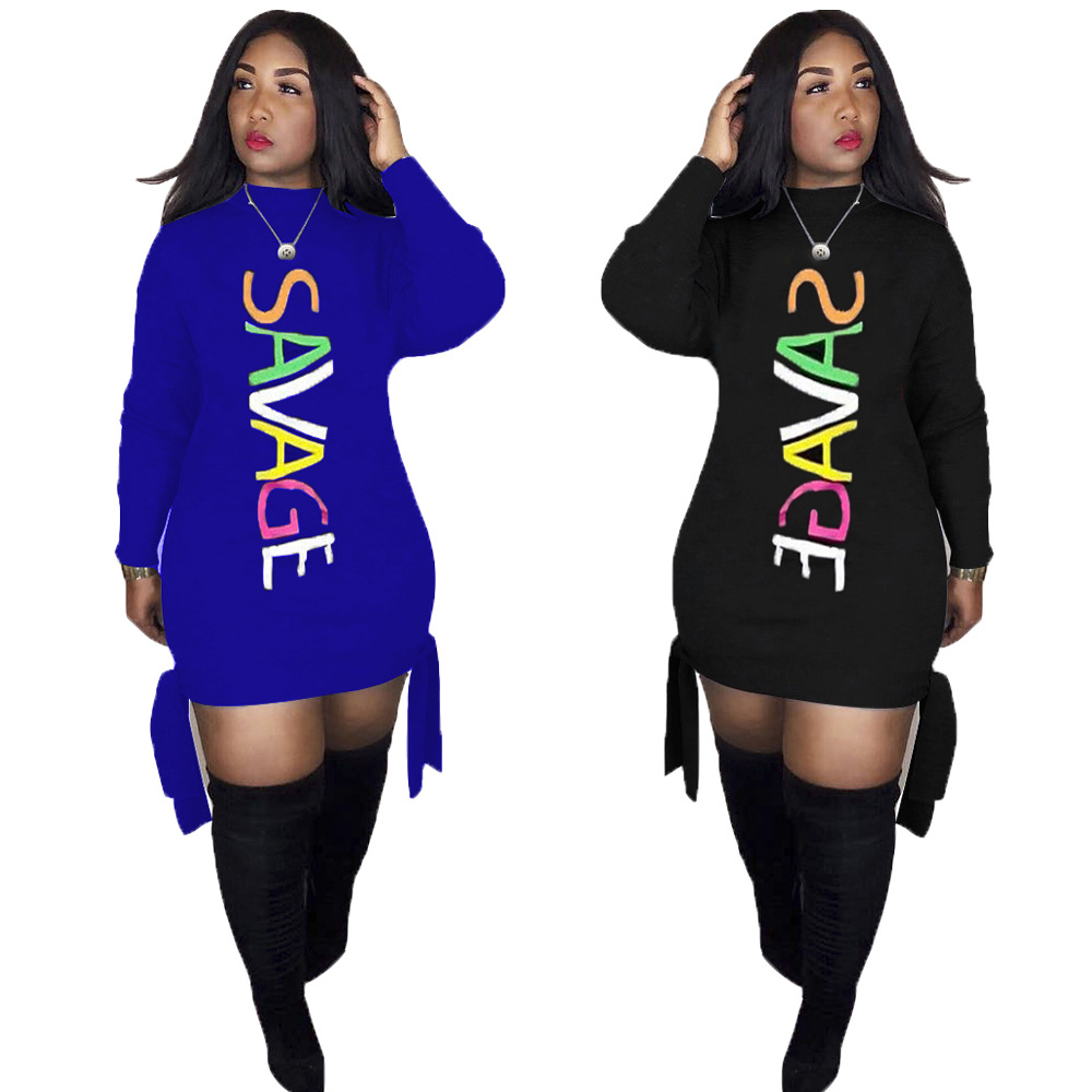 Letter Print Streetwear T Shirt Dresses 2019 Women Blue Black Long sleeves Mini Dress Casual Bodycon Dresses fashion Women Clothing 
Letter Print Streetwear T Shirt Dresses 2019 Women Blue Black Long sleeves Mini Dress Casual Bodycon Dresses fashion Women Clothing