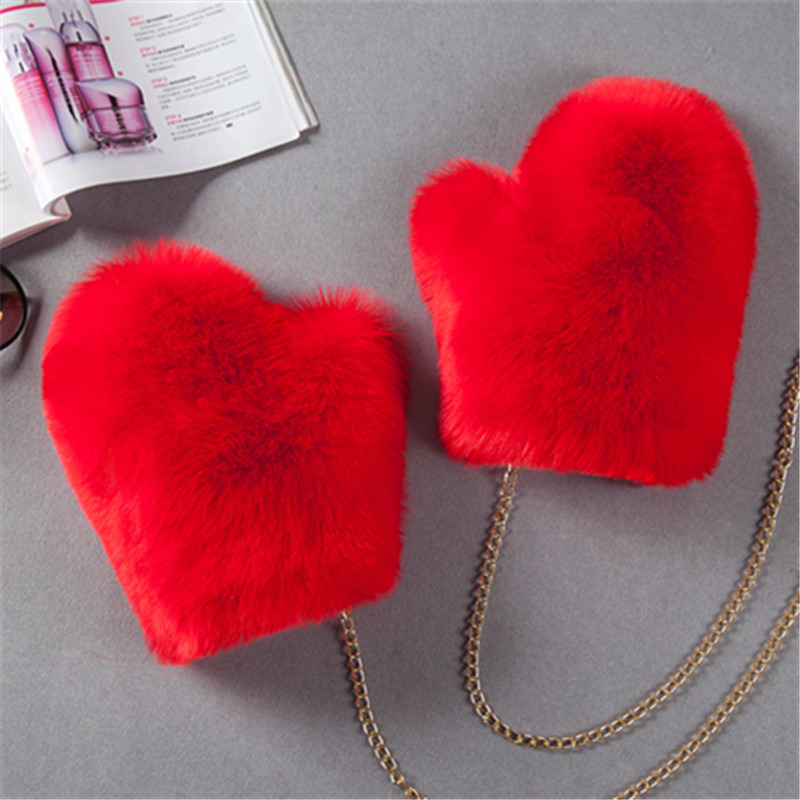 Faux fox fur Mittens Female Gloves Lined pu Glove Russian winter Removable Chain Fur White Gloves womens fashion gloves D19011005