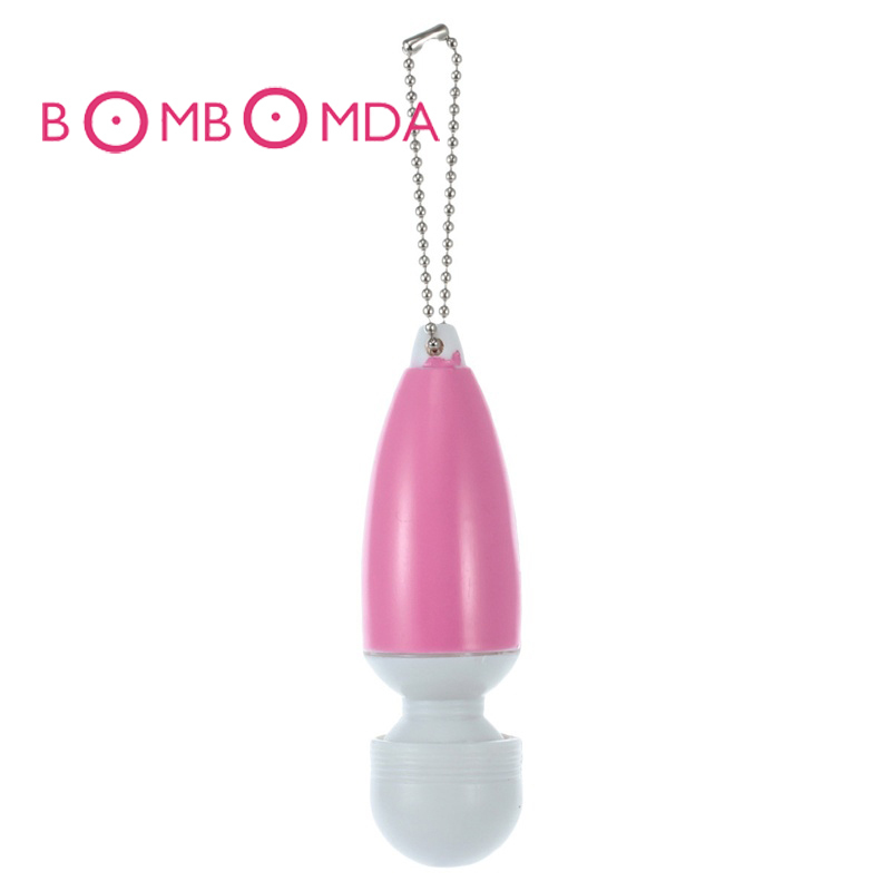 1pc Mini Vibrator Vibe Keychain Pocket Magic Wand Massage Vibration Nipple Clit Stimulator Magic Wand Massager C18112801